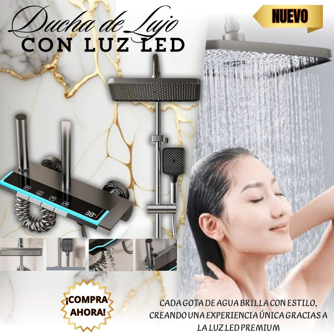 SHOWER CON LUZ LED DE LUJO
