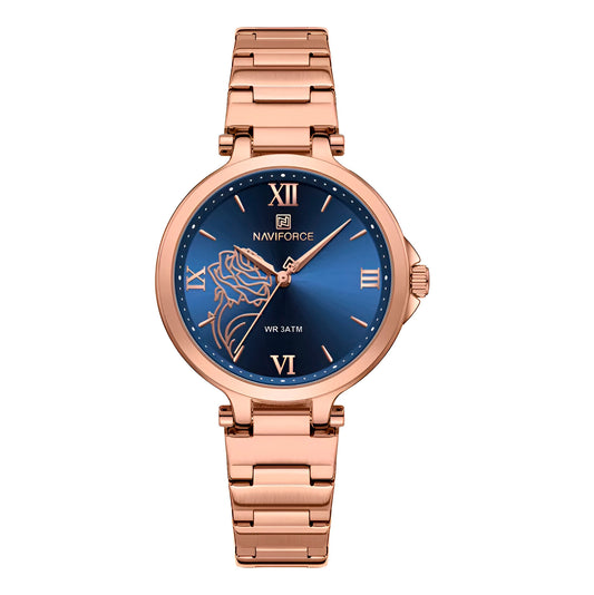 Relógio Feminino Naviforce Casual NF5060 com Flores