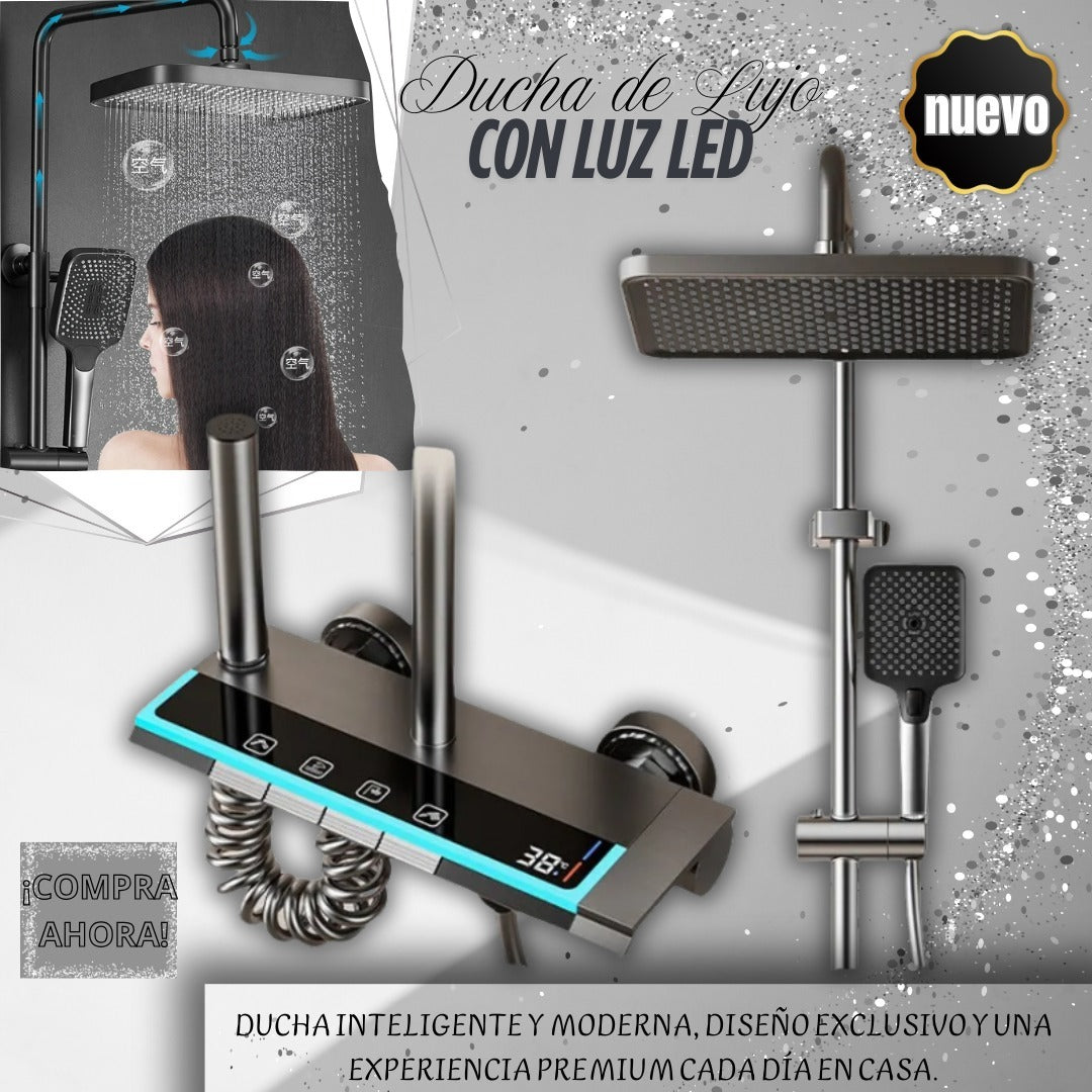 SHOWER CON LUZ LED DE LUJO